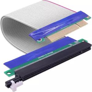 YARCHON PCI-E 8X to 16X 슬롯 라이저 카드 어댑터 19cm 그래픽 SSD RAID Express x8 x16 변환기 연장