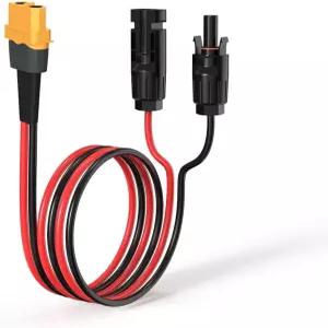 ELFCULB XT60 태양광 케이블 10AWG 2FT 휴대용 발전기용 RV 캠핑 시스템용 연선 주석 도금 구리선이 포함된