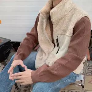 플레이마틴 하이넥 덤블 양털 조끼 루즈핏 경량 후리스 뽀글이 베스트 5color