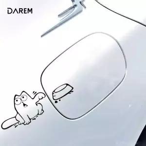 [제이큐]자동차 스티커 고양이 배고픈캣 차량용 주유구 유리 귀여운 데칼 문