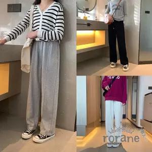주니어 초등 면 츄리닝 와이드 바지