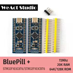 WeAct STM32F103C8T6 STM32F103CBT6 STM32F103 STM32F1 Bluepill Plus ARM STM32 최소 시스템 개발 보드 모