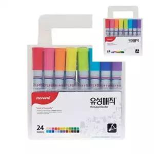 매직펜유성 유성매직 모나미 매직펜 매직사인펜 24색 메모용 둥근닙