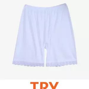 (트라이) 밑단 꽃무늬 레이스 순면소재 여성 3부 속바지/드로즈/이너웨어/직장인/학생/교복/유니폼/Y존커버