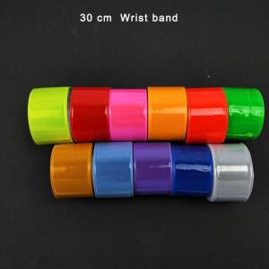 10Pcs 30CM 반사 손목 밴드 슬랩 발목 레그 스트랩 맥세이프 라이딩 및 향상된 가시성을 위한