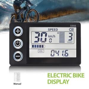 전기 자전거 디스플레이 디지털 케이블  Ebike 스마트 컴퓨터 속도계  방수 도로 Mtb 사이클링 주행 거리계