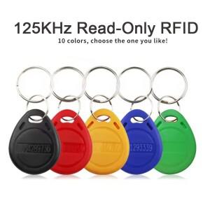 20pcs 125KHz 읽기 전용 RFID TK4100 스마트 근접 키 fobs 보안 도어 출입 액세스 제어 키체인 토큰 태그