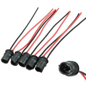 10Pcs T10 W5W 자동차 웨지 전구 소켓 커넥터 홀더 확장 LED 램프 베이스 교체 부품