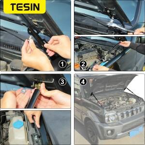 TESIN 자동차 후드 리프트 지지대 가스 스프링 스트럿츠 유압 댐퍼로드 브래킷 Suzuki Jimny 2012