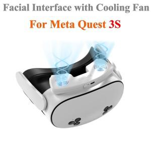 OCULUS Meta Quest 3S 교체용 얼굴 인터페이스 마스크용 냉각 팬 조정 가능 풍속 순환 열 방출 VR ACC