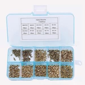 PCB 회로 기판 용 1000pcs 황동 고리 관형 리벳-양면  리벳 너트 패스너