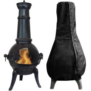 야외 Chiminea 커버 방수 보호 슬리브 벽난로 캠프 히터 가방 난방  텐트