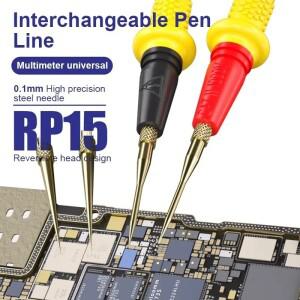MECHANIC RP15 1000V 20A 스테인레스 스틸 멀티 미터 펜 범용 소프트 난연성 방지 스트레칭 실리콘 코드