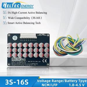 5A 액티브 배터리 이퀄라이저 밸런서 Lifepo4/Lipo/LTO 3S-8S 셀용 에너지 균등화 고전류 커패시터