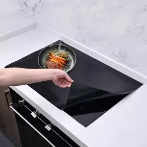 대형 인덕션 쿡탑 보호 매트 자석식 전기 스토브 버너 커버 충격 방지 및KitchenRaku의 상판용 실리콘 유리