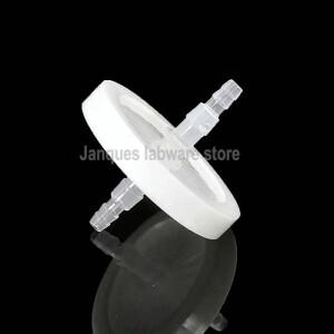 실험실 디스크 타입 정밀 에어 필터  0.22um PTFE 멤브레인 연결 Φ4mm  산소 제조 기계 석션기 사용  50mm