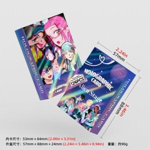 124개의 에일리언 스테이지 홀로그램 레이저 카드 스티커 세트  루카  현아  이반 등 팬들을 위한 수집용 L