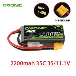 OVONIC 2200mAh 35C 11.1V 리포 배터리 XT60 플매트 카펫 러그 포함 RC 헬리콥터 쿼드콥터 FPV 레이싱 드