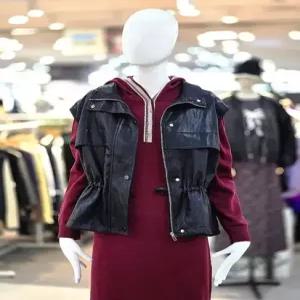 꼼빠니아 [행복한백화점]하이넥 페이크 레더 베스트 조끼 CAFW9WLV800