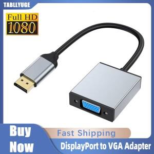 Lenovo Dell HP 및 ASUS와 호환되는 컴퓨터 모니터 TV 프로젝터용 DisplayPort-VGA 변환기 어댑터-HD 1080P