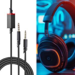 Astro A10/A30/A40/A40TR/A50 게임용 헤드폰용 오디오 케이블 인라인 음소거 PS5/PS4 컨트롤러용 콘솔 와이