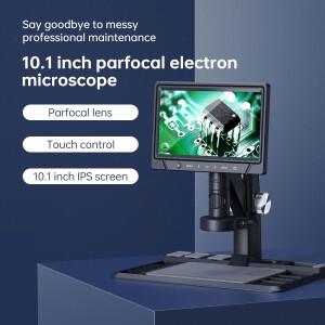 Maxgeek 디지털 현미경 카메라, 일반 렌즈, 터치 컨트롤용 7 인치 IPS 스크린, 318A, 12MP, 1600X