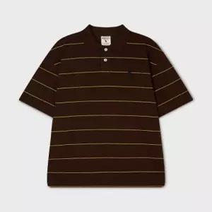 후아유 WHOAU Stripe Collar T-Shirt WHHAG2 71U