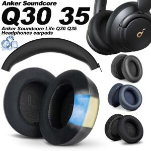 Anker Soundcore Life Q30 교체용 이어폰 패드 핑크 헤드폰 귀마개 메쉬 메모리 커버 스폰지 단백질