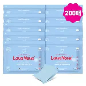 라바노바 고농축 세탁세제 시트세제 종이세제 200매(20매x10팩) 통돌이세탁기 드럼세탁기 공용