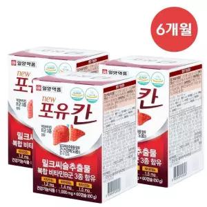 일양약품 밀크씨슬 포유칸 1000mg x 60캡슐 x 3박스 TWL