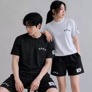 ROKA 로카 남녀공용 에어쿨 데일리 티셔츠 반바지 세트 반팔티 쿨링 기능성 운동복 pp669