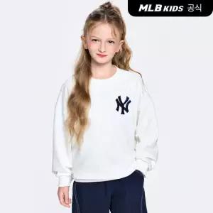 [MLB키즈 공식]26FW 스포티브 시그니처 팀로고 맨투맨 NY (Ivory) 7AMTV0164-50IVS