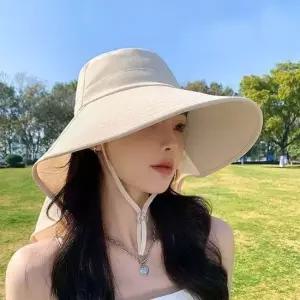 잔솔 창넓은 모자 자외선 차단 썬캡 여성 햇빛 가리개