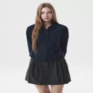 [AK수원점] [후아유] 여성 Slim Fit Check Blouse WHBLG3831F