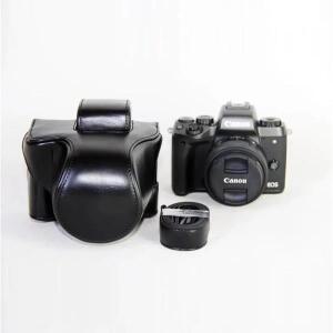 캐논 EOS M50 Mark II 15-PU 가죽 렌즈 풀  커버어깨끈 포함용 카메라 케이스