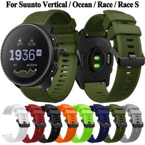 Suunto Vertical/Race S/Ocean 밴드용 22mm 실리콘 시계 스트랩 9Peak Pro/5 Watchband용 교체용 손목