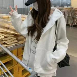 [텐바이텐]남녀공용 오버핏 베이직한 커플 후드집업 5컬러 무지 후드 집업 데일