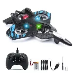 RC 비행기 2.4G 원격 조종 항공기 스턴트 텀 헬리콥터 드론 LED 360도 회전 전투기 선물