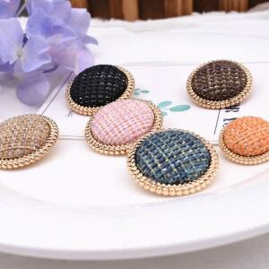 10 개/몫 18-25mm 금속 거친 직물 짠 단추 여성용 모직 코트 라운드 다용도 정장 스웨터 N145