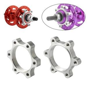 2pcs 자전거 허브 디스크 브레이크 로터 어댑터 44mm 48mm 자전거 프리휠 수정된 디스크 브레이크 스레드 6
