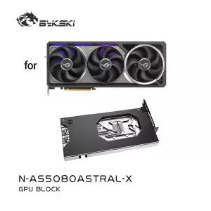 ASUS ROG ASTRAL RTX 5080 16G 게이밍 비디오 카드용 Bykski GPU 워터 블록 PC 쿨러 구리 풀 커버 라디에이