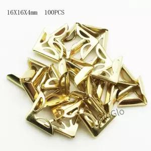 100 개/몫 16X16X4mm 사진 앨범 메뉴 에 대 한 골드 금속 책 코너 DIY Scrapbooking 장식 프로텍터 BJ003