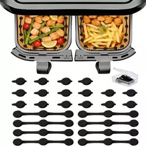 양피지 종이 라이너용 24PCS 에어프라이어 자석 일회용 보관할 수 있는 내열성 실리콘 발열체 근처에서