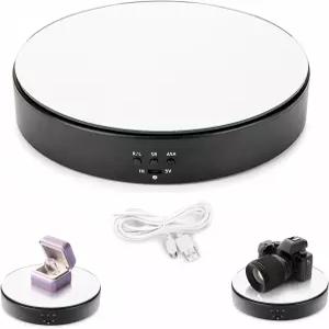 사진 비디오 제품 신발 케이크 스탠드를 위한 리드 전동 회전 디스플레이 7.7인치 블랙 탑 미러 USB 및