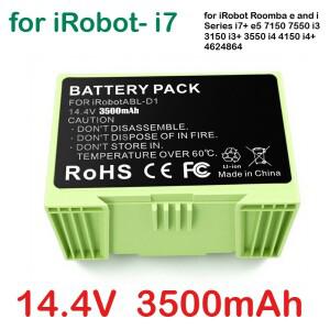 14.4V 2600mAh/3500mAh 배터리 아이로봇 룸바 e 교체용 리튬 이온 및 i 시리즈 i7 7150 e5 e6 i3 i4