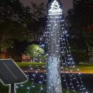 ( )태양광 LED 폭포 전구 백색 리스장식 별장식 대형트리