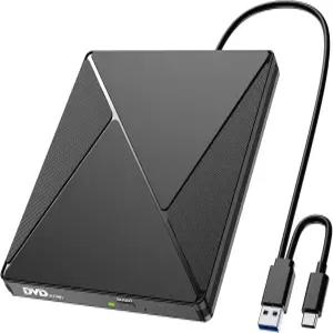 노트북용 DVD 플레이어 Mac용 외장 CD 드라이브 USB 3.0 C 휴대용 버너 데스크톱 호환되는 리더 라이터 ROM