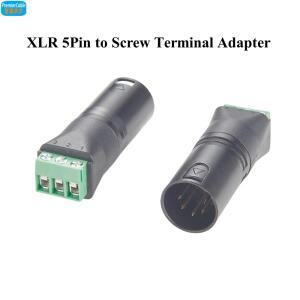 XLR 5핀 수커넥터 스크류 단자 블록 DMX512 무땜납 변환기 무대 조명 DMX 라이트 오디오 장비 마이크용