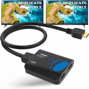 듀얼 모니터용 OREI 4K HDMI 스플리터 1 in 2 Out - 1X2 울트라 HD 4K@30Hz Xbox PS4 블루레이 HDT용 3D 및