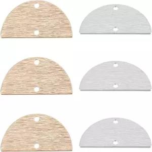 비비크래프트 1박스 36개 하프 서클 커넥터 18K 금도금 및 황동 라운드 링크 DIY 목걸이 귀걸이 팔찌 당글